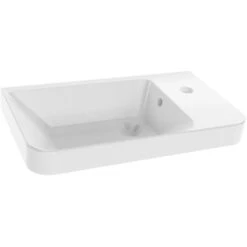 Fackelmann Keramik-Waschbecken 55 Cm Milano Weiß -Badezimmerbedarf Geschäft 480520 3254 5