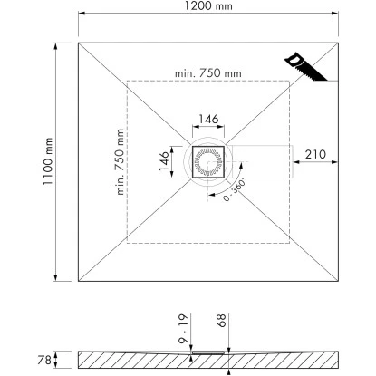 ESS Easy Drain Duschboard Aqua Brillant 120 X 110 Cm Komplettset 8 ESS Easy Drain Duschboard Aqua Brillant 120 X 110 Cm Komplettset – Bild 6