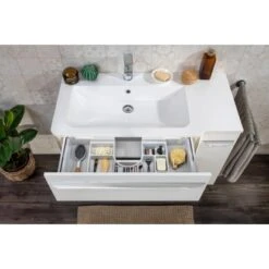 Fackelmann Marmor-Waschbecken 100 Cm Luxor Links -Badezimmerbedarf Geschäft 4 3254 79806 BeckenLuxor 3