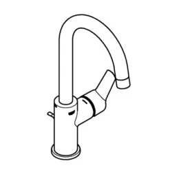 Grohe QuickFix Waschtischarmatur Start L-Size Zugstangen-Ablaufgarnitur 1 1/4" -Badezimmerbedarf Geschäft 5036389 Z01