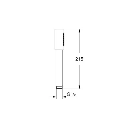 Grohe Stabhandbrause 1 Strahlart Chrom 4 Grohe Stabhandbrause 1 Strahlart Chrom – Bild 2