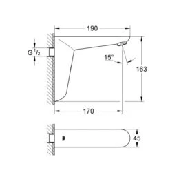 Grohe Infrarot-Elektronik Euroeco CE Ohne Mischung Chrom -Badezimmerbedarf Geschäft 520011 4520 1477755