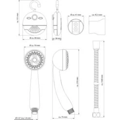 Schütte Handbrause-Set Shower & Swing Mit Duschradio Chrom 7 Schütte Handbrause-Set Shower & Swing Mit Duschradio Chrom -Badezimmerbedarf Geschäft 59 4007111702416 Zeichnung