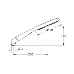 Grohe Handbrause Rainshower Icon 150 Chrom-Marmor 2 Strahlarten 7 Grohe Handbrause Rainshower Icon 150 Chrom-Marmor 2 Strahlarten -Badezimmerbedarf Geschäft 603168 4520 GroheBrausen 3