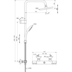 Ideal Standard Duschsystem Ceratherm T25 Chrom 9 Ideal Standard Duschsystem Ceratherm T25 Chrom -Badezimmerbedarf Geschäft 611777 3049 4