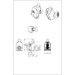 Einzelrolle Für Duschkabinen 4er-Set 6 Mm Glasstärke -Badezimmerbedarf Geschäft 702419 4633 2
