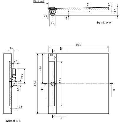 Bodenebenes Befliesbares Duschelement Indigno R Mit Duschrinne 90 Cm X 90 Cm 4 Bodenebenes Befliesbares Duschelement Indigno R Mit Duschrinne 90 Cm X 90 Cm – Bild 2