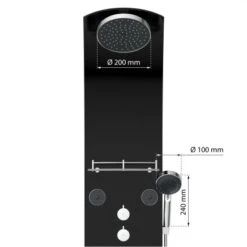 Eisl Duschpaneel Karibik 3 In 1 Mit Regendusche Sechs Massagedüsen Schwarz -Badezimmerbedarf Geschäft 7663602 2759 4