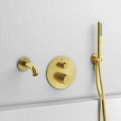 Ideal Standard Handbrause Idealrain Atelier Stick Gold Metall -Badezimmerbedarf Geschäft 887295 3049 5