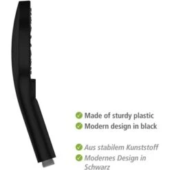 Wenko Duschkopf Ultimate Shower Schwarz/Grau Ø 13 Cm -Badezimmerbedarf Geschäft 903405 1068 07