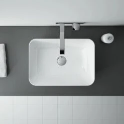 Maximus Aufsatzwaschbecken Reni 45,5 Cm Keramik Weiß -Badezimmerbedarf Geschäft 907546851187 145047 reni3