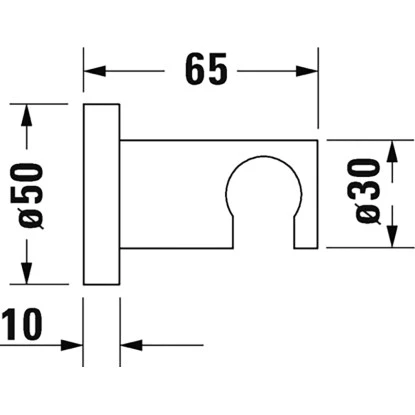 Duravit Brausehalter Mit Runder Rosette Chrom 4 Duravit Brausehalter Mit Runder Rosette Chrom – Bild 2