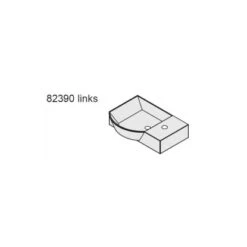 Fackelmann Handwaschbecken Sceno 45 Cm Eckig Weiß -Badezimmerbedarf Geschäft 962 fackelmann waschbecken