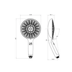 Eisl Handbrause Cool Chrom -Badezimmerbedarf Geschäft dbrausecoolchrom Zeichnung 1