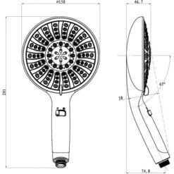 Eisl Handbrause Cool Chrom -Badezimmerbedarf Geschäft dbrausecoolchrom Zeichnung