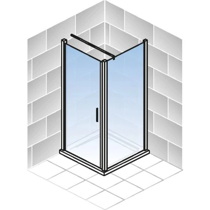 Schulte Drehtür Und Seitenwand Varia Glas Chromoptik 190 Cm X 90 Cm X 90 Cm 4 Schulte Drehtür Und Seitenwand Varia Glas Chromoptik 190 Cm X 90 Cm X 90 Cm – Bild 2