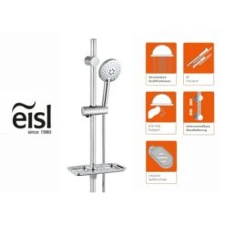 Eisl Stangenbrause-Set Rimini Chrom Mit Ablage -Badezimmerbedarf Geschäft ngenbrausesetriminichrom 5